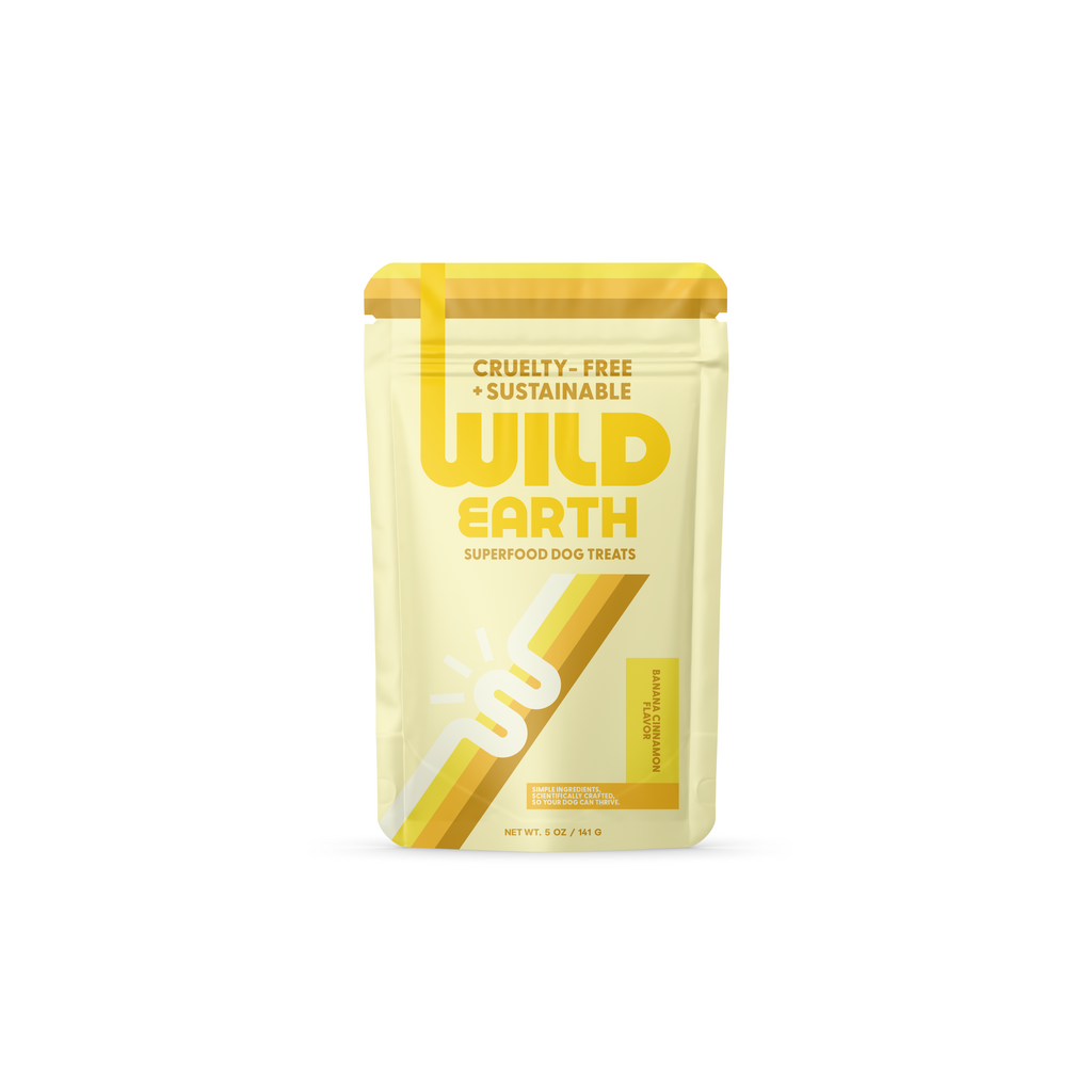 Wild Earth Banana Cinnamon vegan dog treats.