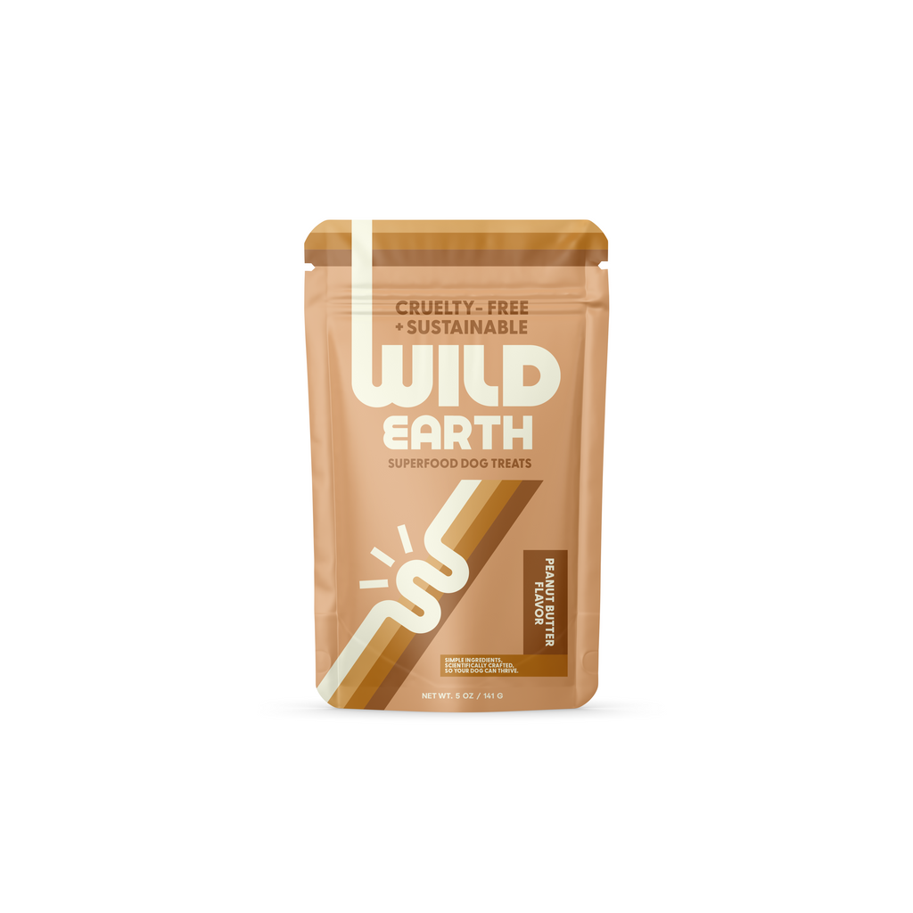 Wild Earth Peanut Butter vegan dog treats.