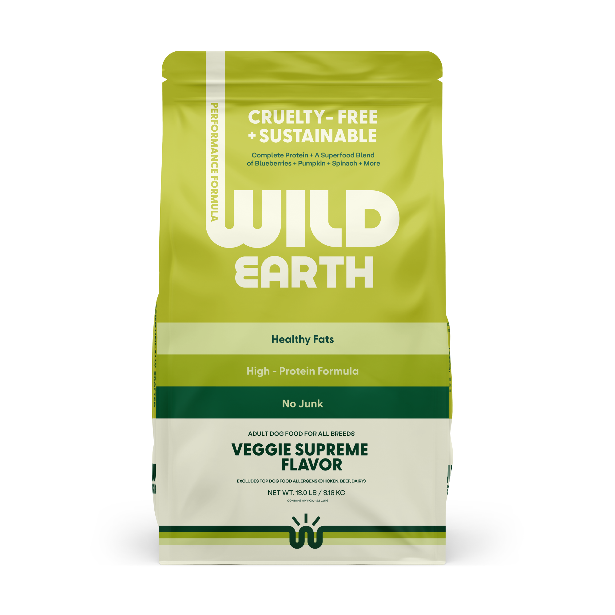 Wild Earth Performance Formula Veggie Supreme Flavor.