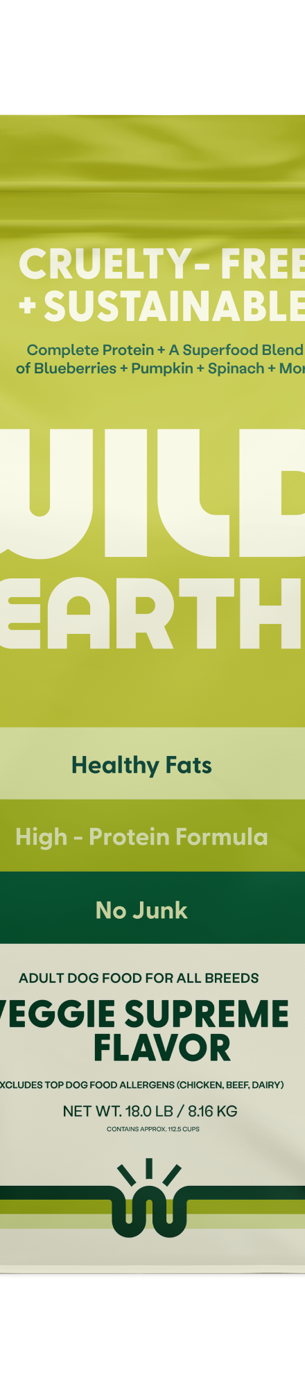 Wild Earth Performance Formula Veggie Supreme Flavor.