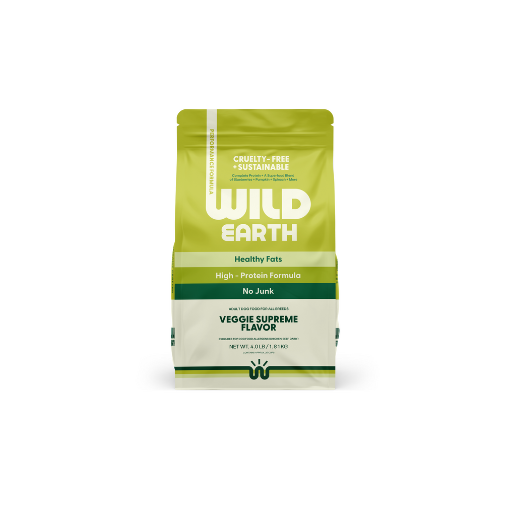 Wild Earth Performance Formula vegan dog food.