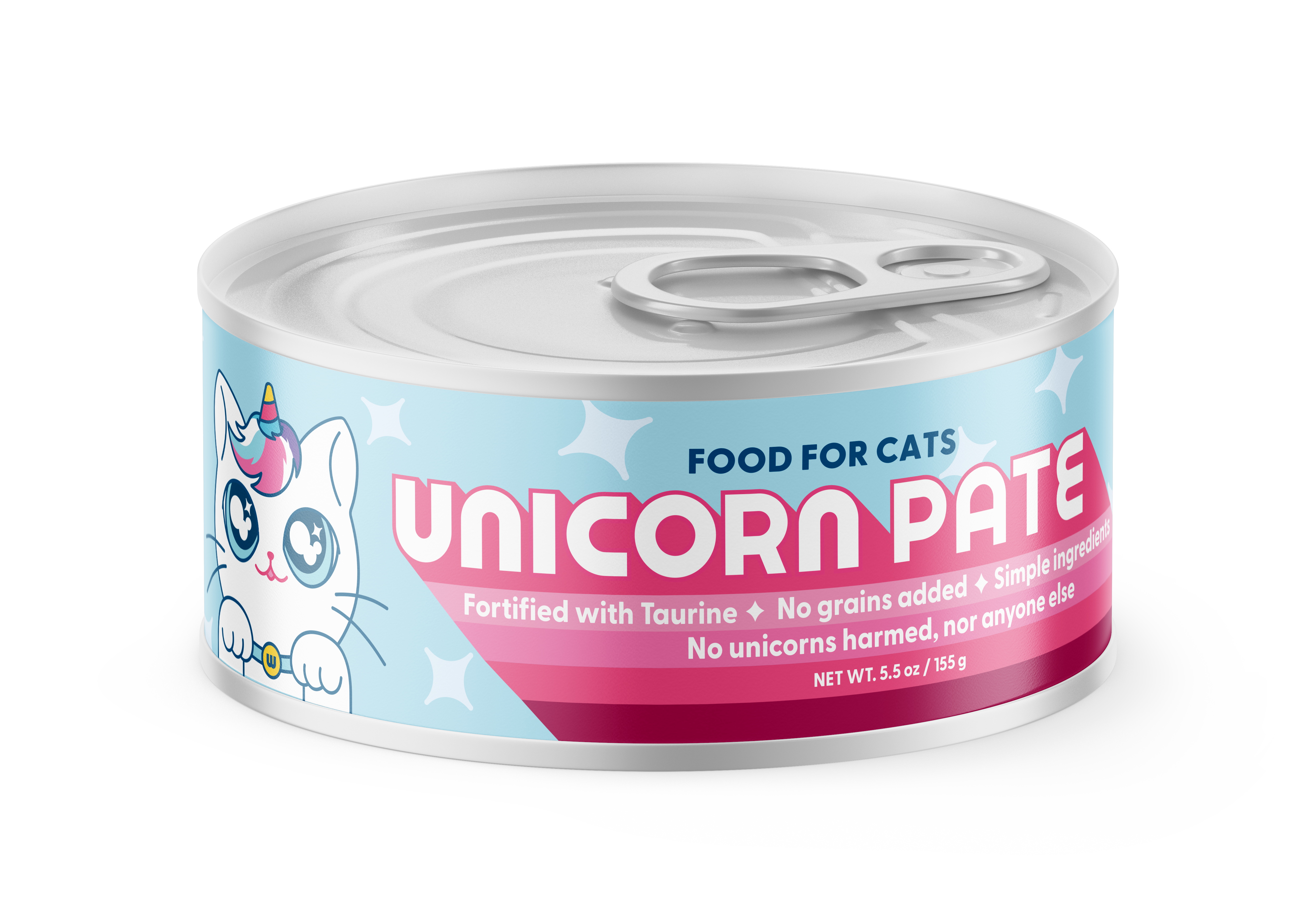 Close-up of Unicorn Pate vegan cat food from Wild Earth.
