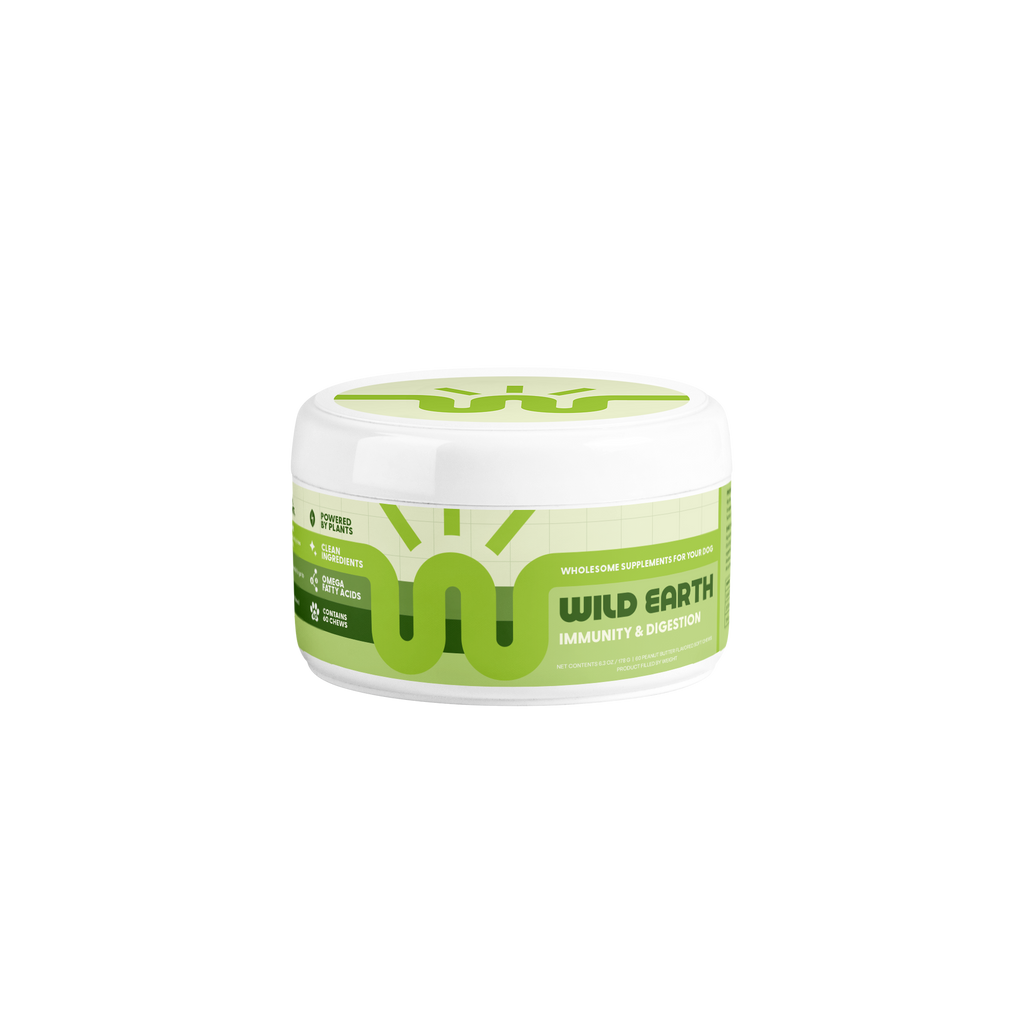 Wild Earth Immunity and Digestion Vegan Dog Supplements.