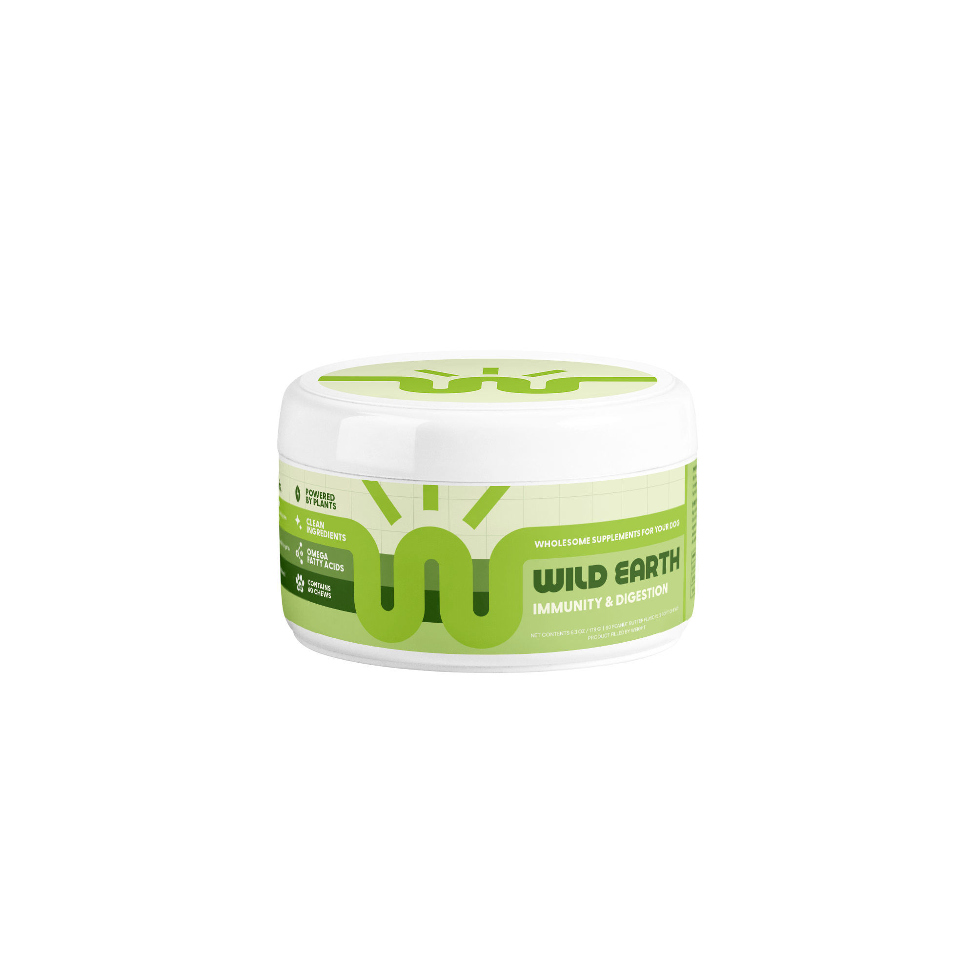 Wild Earth Immunity and Digestion Vegan Dog Supplements.