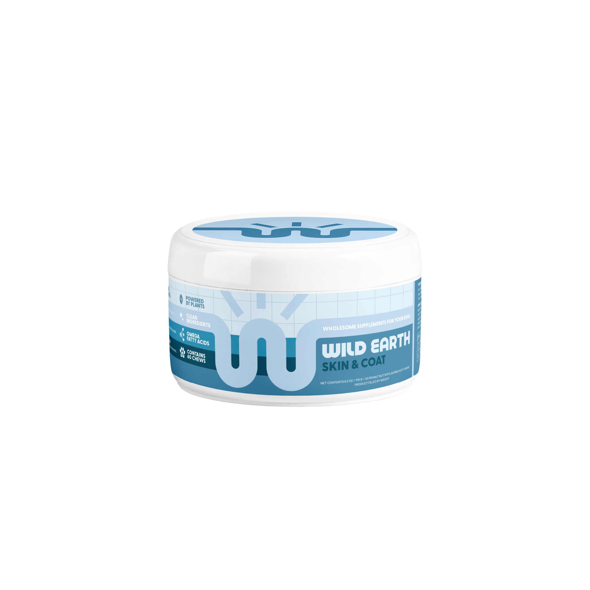 Wild Earth Skin and Coat Vegan Dog Supplements