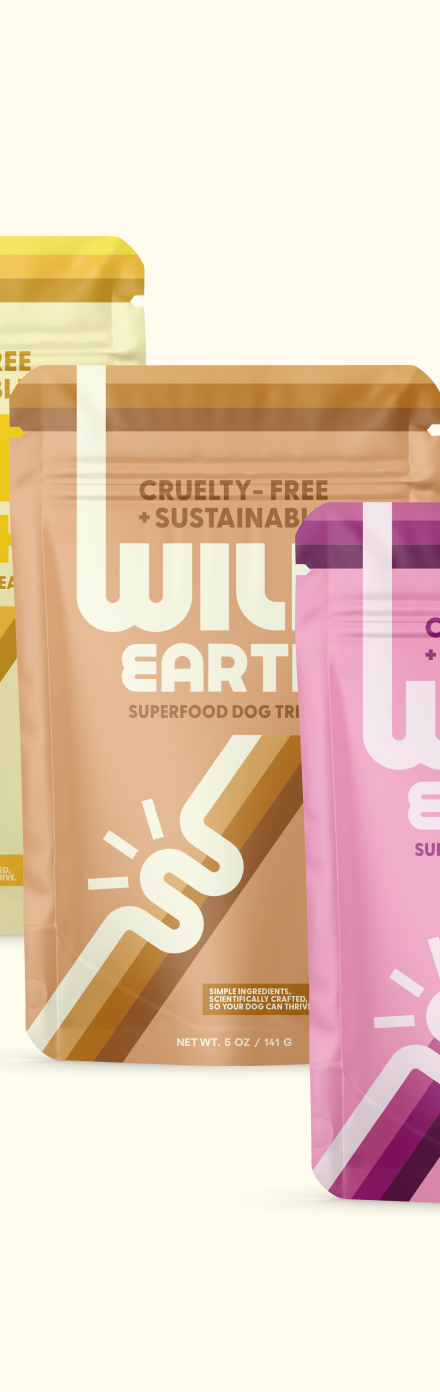 A collection of Wild Earth Vegan Dog Treats.
