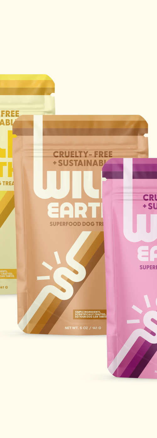 A collection of Wild Earth Vegan Dog Treats.