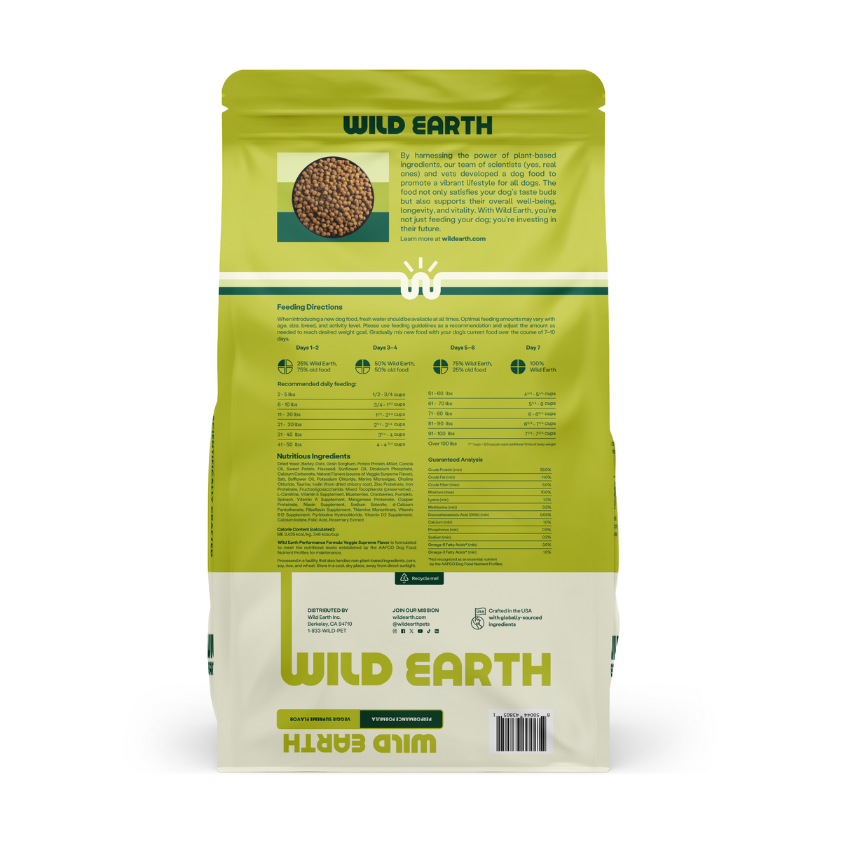 Performance Formula Dog Food | Vegan | Veggie Supreme Flavor