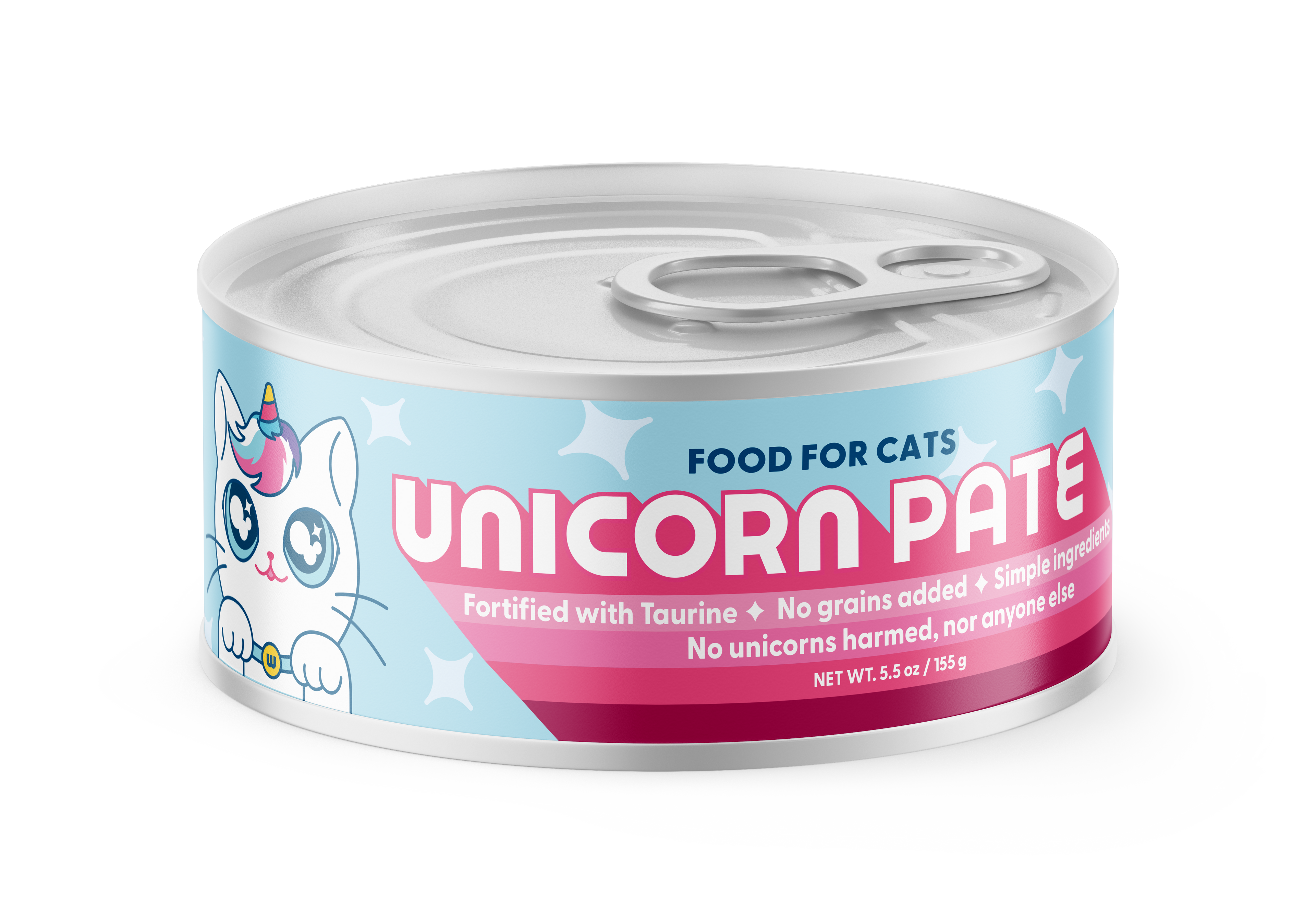 Close-up of Unicorn Pate vegan cat food from Wild Earth.