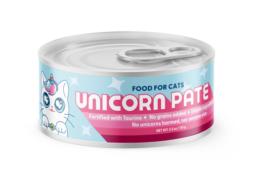 Close-up of Unicorn Pate vegan cat food from Wild Earth.
