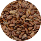 Close-up of flaxseeds.